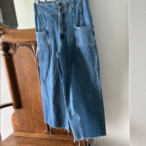 Stylish Blue Wide-Leg Jeans